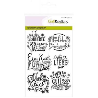 CraftEmotions Clear Stamps deutsch - Wir gratulieren